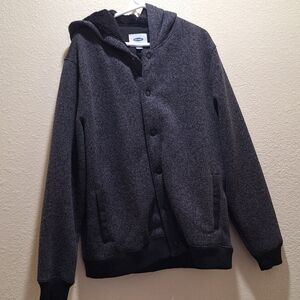Old Navy Gray Hooded Zip Up